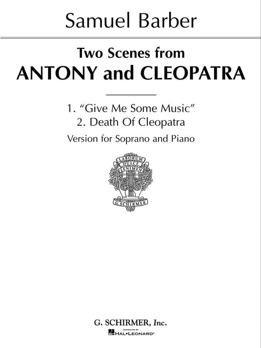 2 Scenes from Antony and Cleopatra Voice and Piano 鋼琴 | 小雅音樂 Hsiaoya Music