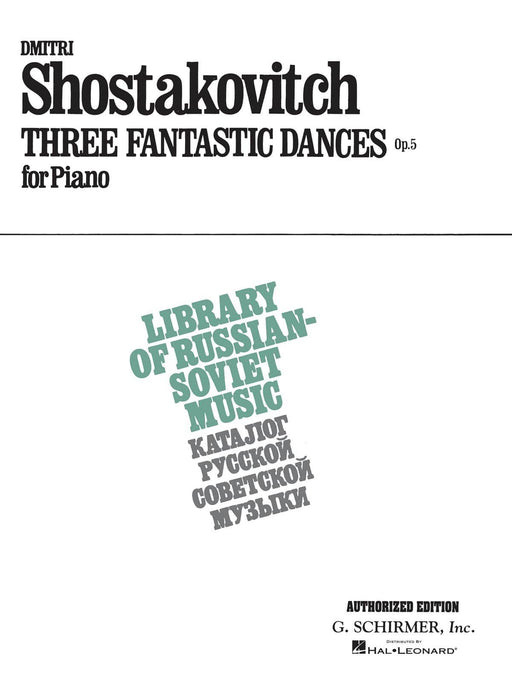 3 Fantastic Dances, Op. 5 Piano Solo 蕭斯塔科維契,德米特里 舞曲 鋼琴 獨奏 | 小雅音樂 Hsiaoya Music