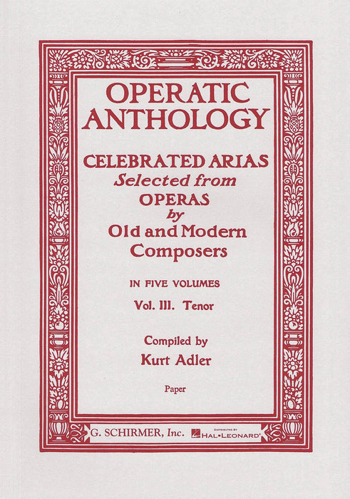 Operatic Anthology - Volume 3 Tenor and Piano 歌劇 鋼琴 | 小雅音樂 Hsiaoya Music