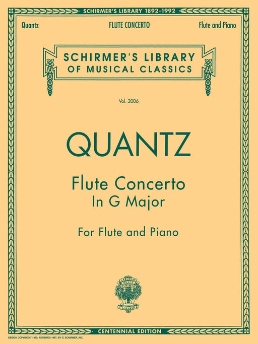 Flute Concerto in G Major Schirmer Library of Classics Volume 2006 Flute and Piano 況茲 長笛 協奏曲 長笛 鋼琴 | 小雅音樂 Hsiaoya Music
