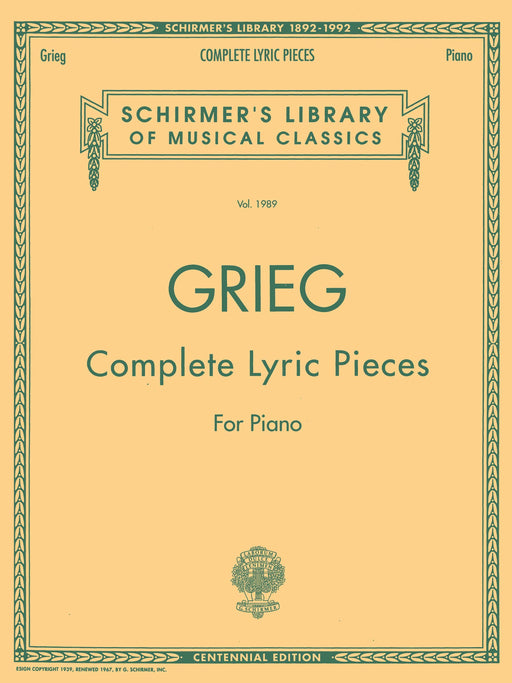 Complete Lyric Pieces (Centennial Edition) Schirmer Library of Classics Volume 1989 Piano Solo 葛利格 小品 鋼琴 獨奏 | 小雅音樂 Hsiaoya Music