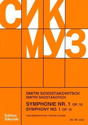 Symphony No. 1, Op. 10 Study Score 蕭斯塔科維契‧德米特里 交響曲 | 小雅音樂 Hsiaoya Music