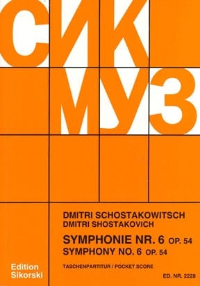 Symphony No. 6, Op. 54 Study Score 蕭斯塔科維契‧德米特里 交響曲 | 小雅音樂 Hsiaoya Music