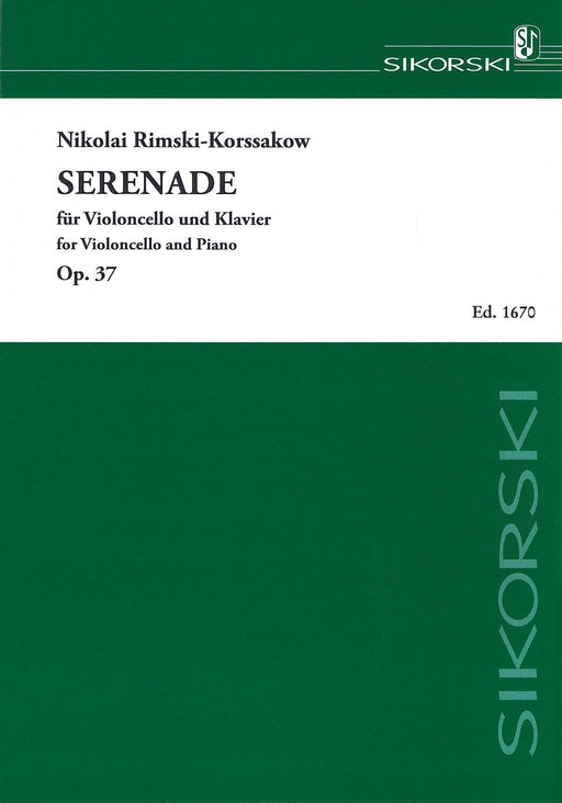 Serenade, Op. 37 Violoncello and Piano 李姆斯基－柯薩科夫 小夜曲 大提琴(含鋼琴伴奏) | 小雅音樂 Hsiaoya Music