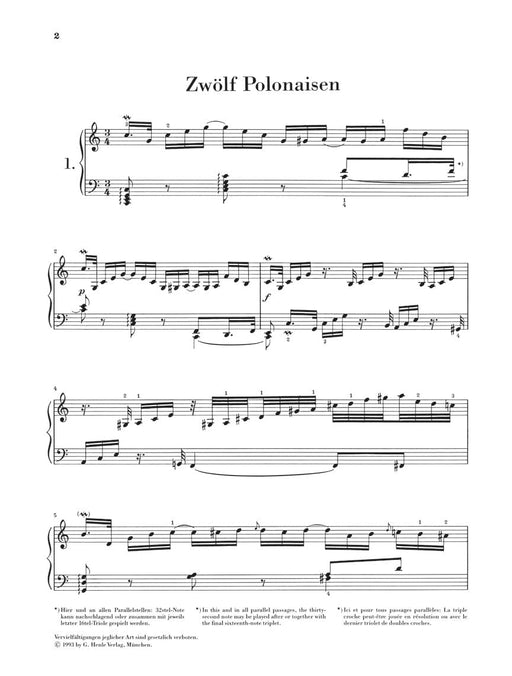 12 Polonaises Piano Solo 巴赫威廉‧弗利德曼 波洛奈茲 波蘭舞曲 鋼琴 亨乐版 | 小雅音樂 Hsiaoya Music