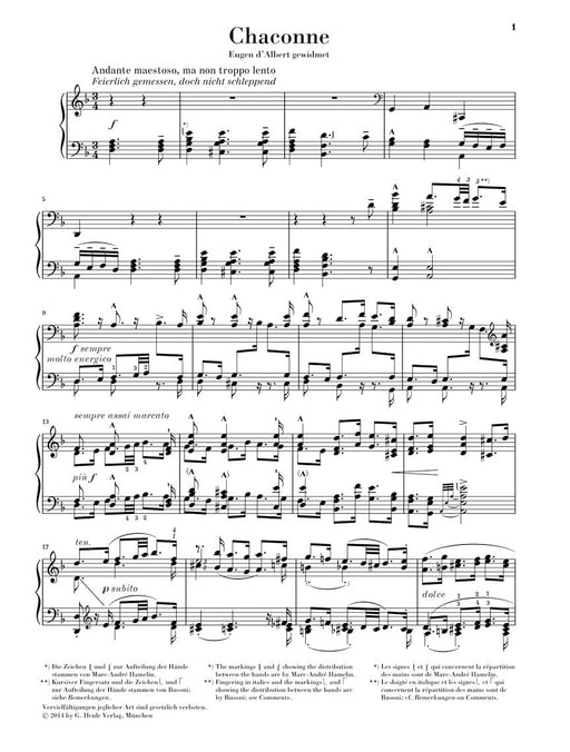 Chaconne from Partita No. 2 in D Minor Piano Solo 布梭尼 組曲 夏康舞曲 鋼琴 亨乐版 | 小雅音樂 Hsiaoya Music