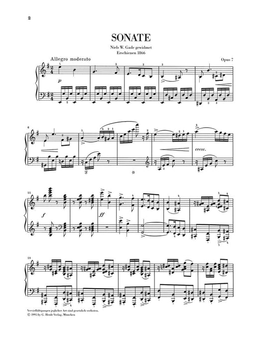 Piano Sonata in E minor Op. 7 Piano Solo 葛利格 奏鳴曲 鋼琴 亨乐版 | 小雅音樂 Hsiaoya Music