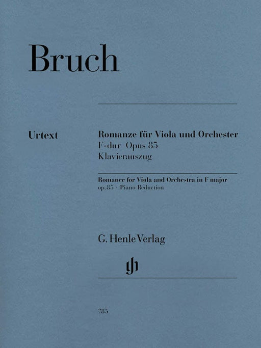 Romance for Viola and Orchestra in F Major Op. 85 Viola and Piano Reduction 布魯赫 浪漫曲中提琴 管弦樂團 中提琴 鋼琴 中提琴(含鋼琴伴奏) 亨乐版 | 小雅音樂 Hsiaoya Music