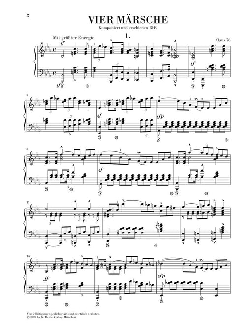 4 Marches, Op. 76 Piano Solo 舒曼‧羅伯特 鋼琴 亨乐版 | 小雅音樂 Hsiaoya Music