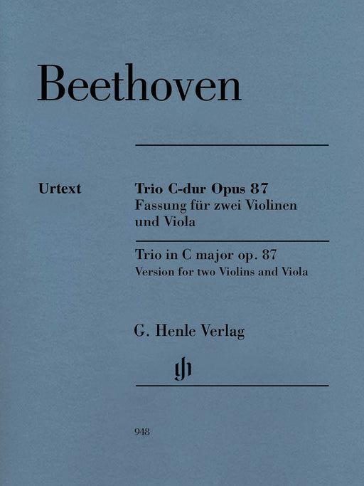 Trio in C Major, Op. 87 for Two Violins and Viola Set of Parts 貝多芬 三重奏 中提琴 小提琴 弦樂三重奏 亨乐版 | 小雅音樂 Hsiaoya Music