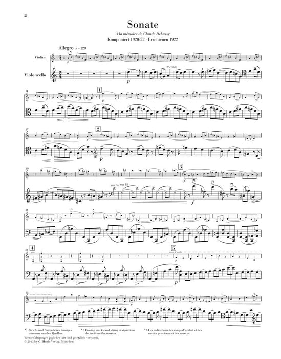 Sonata for Violin and Violoncello 拉威爾‧摩利斯 奏鳴曲小提琴 大提琴 弦樂二重奏 亨乐版 | 小雅音樂 Hsiaoya Music