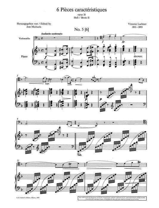 6 Characteristic pieces op. 16 Band 2 No. 5-6 小品 大提琴加鋼琴 朔特版 | 小雅音樂 Hsiaoya Music