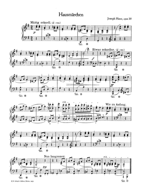 House marches op. 35 Band 1 Nine easy pieces 哈斯約瑟夫 進行曲 小品 鋼琴獨奏 朔特版 | 小雅音樂 Hsiaoya Music