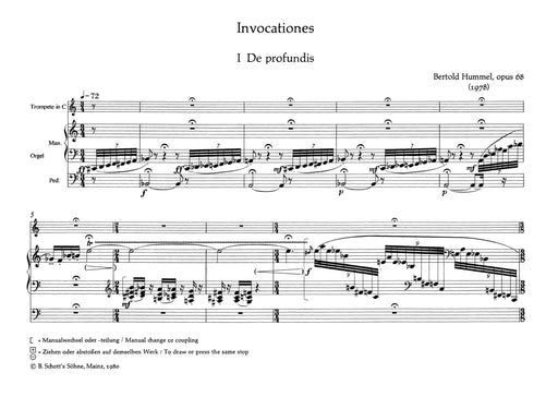 Invocations op. 68 胡麥爾．貝托爾德 小號 1把以上加鋼琴 朔特版 | 小雅音樂 Hsiaoya Music