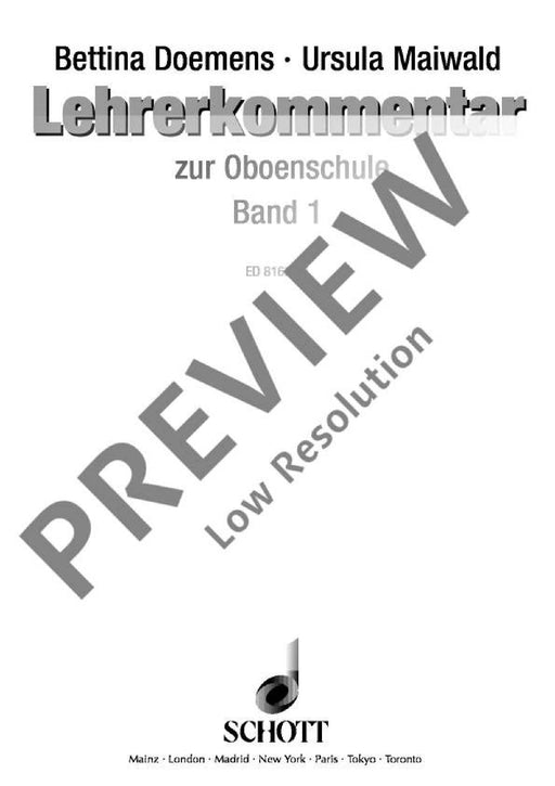 Oboenschule Band 1 雙簧管 雙簧管教材 朔特版 | 小雅音樂 Hsiaoya Music