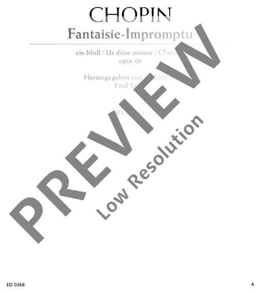 Fantaisie-Impromptu C-sharp minor op. 66 (posth.) 蕭邦 即興曲 小調 鋼琴獨奏 朔特版 | 小雅音樂 Hsiaoya Music