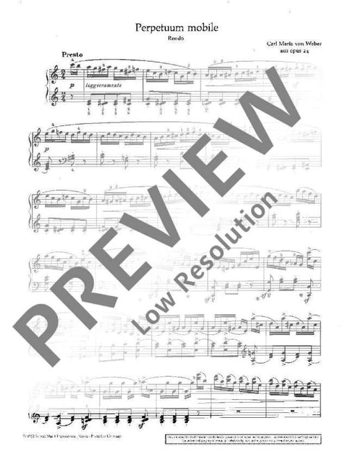 Perpetuum mobile op. 24 Rondo 韋伯．卡爾 常動曲 迴旋曲 鋼琴獨奏 朔特版 | 小雅音樂 Hsiaoya Music