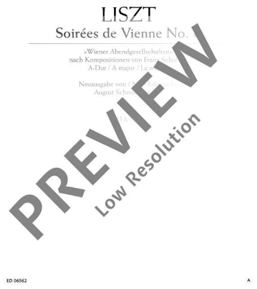 Soireés de Vienne No. 6 A major after compositions by Franz Schubert 李斯特 大調 把位 鋼琴獨奏 朔特版 | 小雅音樂 Hsiaoya Music
