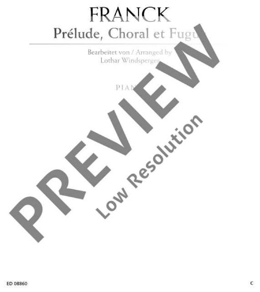 Prelude, Choral and Fugue 法朗克．賽札爾 前奏曲合唱復格曲 鋼琴獨奏 朔特版 | 小雅音樂 Hsiaoya Music