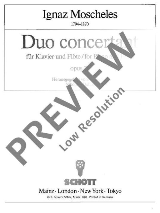 Duo Concertant op. 79 莫謝萊斯 二重奏 長笛加鋼琴 朔特版 | 小雅音樂 Hsiaoya Music
