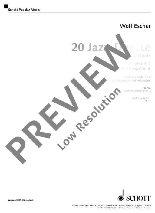 20 Jazz-Duets Vol. 2 Advanced 爵士音樂 小號獨奏 朔特版 | 小雅音樂 Hsiaoya Music