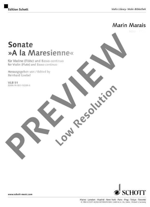 Sonata A la Maresienne 馬雷．馬蘭 奏鳴曲 小提琴加鋼琴 朔特版 | 小雅音樂 Hsiaoya Music