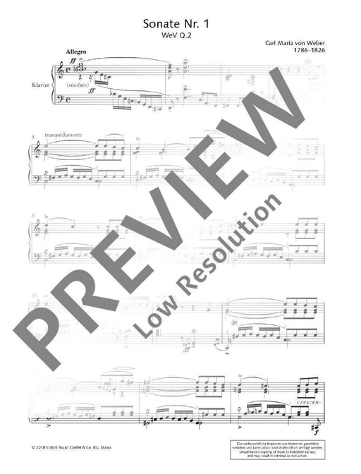 Sonatas WeV Q.2-5 Edited from the Text of the Carl Maria von Weber Complete Edition 韋伯．卡爾 奏鳴曲 歌詞 詠唱調 鋼琴獨奏 朔特版 | 小雅音樂 Hsiaoya Music