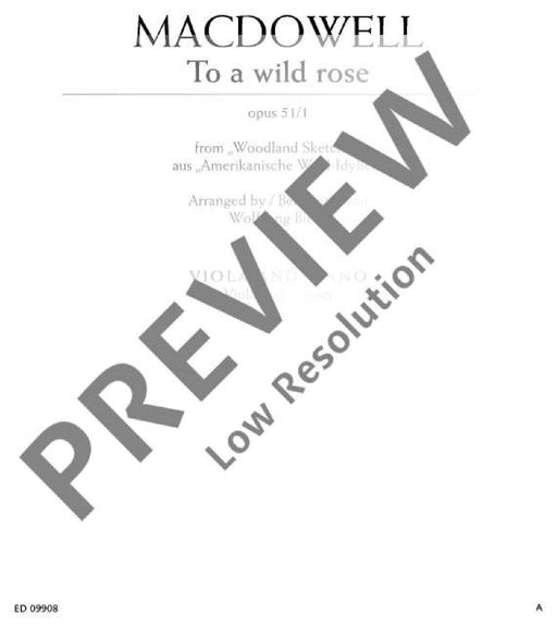 To a wild rose op. 51/1 from Woodland Sketches 麥克道爾 中提琴加鋼琴 朔特版 | 小雅音樂 Hsiaoya Music