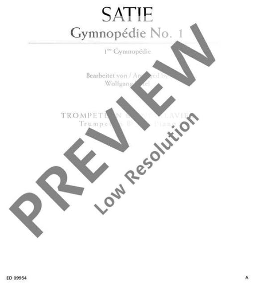 Gymnopédie No. 1 薩悌 裸體戰士舞吉諾佩迪 小號 1把以上加鋼琴 朔特版 | 小雅音樂 Hsiaoya Music
