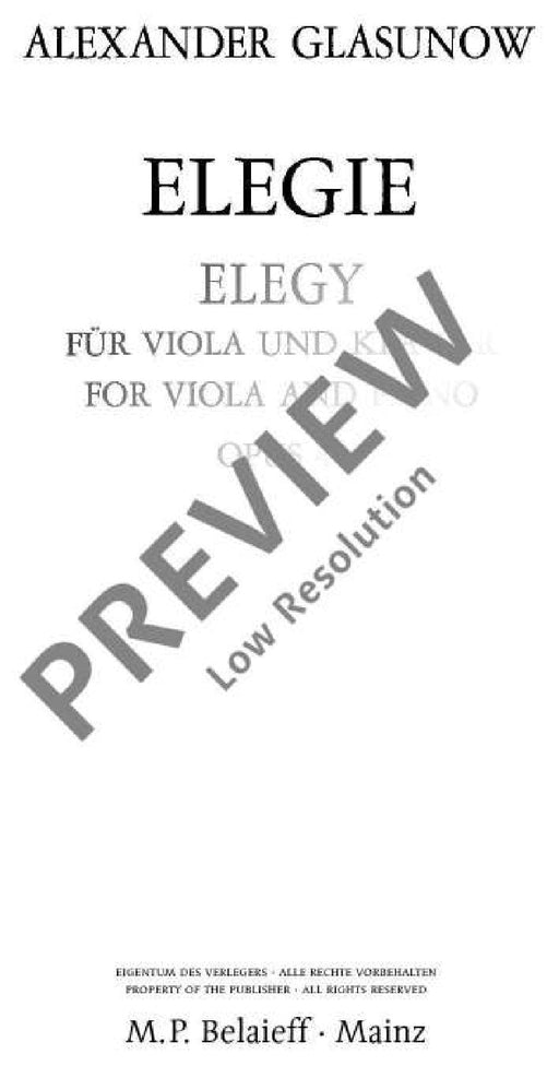 Elegy op. 44 葛拉祖諾夫 悲歌 中提琴加鋼琴 | 小雅音樂 Hsiaoya Music