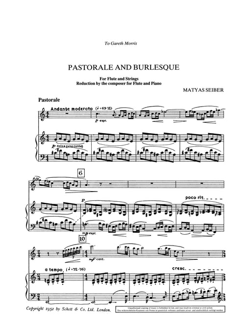 Pastorale and Burlesque 賽伯 田園交響曲 長笛加鋼琴 朔特版 | 小雅音樂 Hsiaoya Music