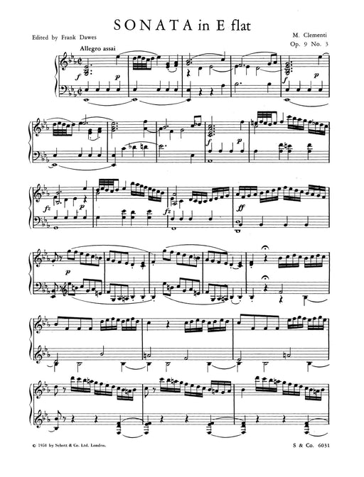 Sonata in E flat Major op. 9/3 克雷門悌．穆奇歐 奏鳴曲 大調 鋼琴獨奏 朔特版 | 小雅音樂 Hsiaoya Music