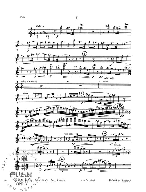 Wind Quintet op. 5 弗利可 木管五重奏 管樂五重奏 朔特版 | 小雅音樂 Hsiaoya Music