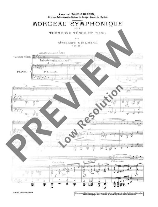 Morceau Symphonique op. 88 紀爾芒 長號加鋼琴 朔特版 | 小雅音樂 Hsiaoya Music