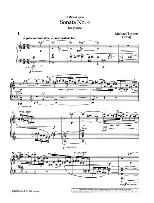 Sonata No. 4 提佩特 奏鳴曲 鋼琴獨奏 朔特版 | 小雅音樂 Hsiaoya Music