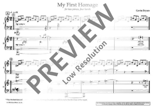 My First Homage for 2 pianos 4 hands 布萊亞斯 鋼琴 雙鋼琴 朔特版 | 小雅音樂 Hsiaoya Music