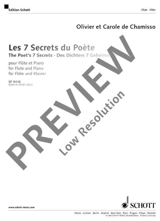 The seven secrets of the poet Les sept secrets du poète 長笛加鋼琴 朔特版 | 小雅音樂 Hsiaoya Music