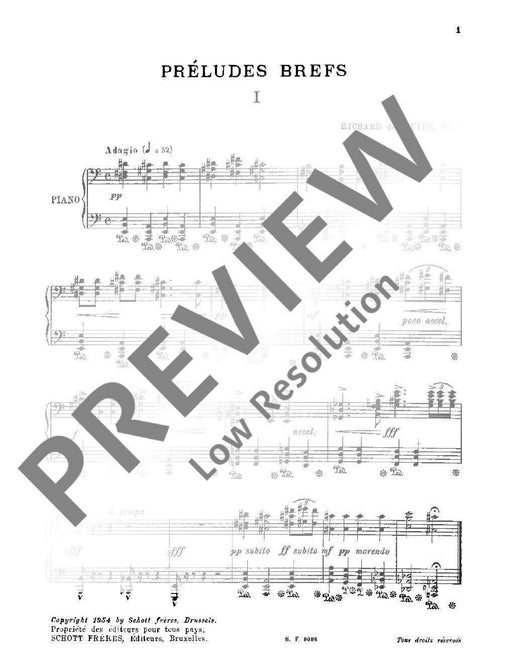 Préludes Brefs op. 9 前奏曲 鋼琴獨奏 朔特版 | 小雅音樂 Hsiaoya Music