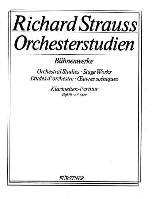 Orchesterstudien aus seinen Bühnenwerken: Klarinette Band 3 Der Rosenkavalier 史特勞斯理查 玫瑰騎士 豎笛教材 | 小雅音樂 Hsiaoya Music