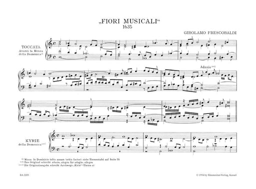Fiori musicali 1635 弗雷斯科巴第 騎熊士版 | 小雅音樂 Hsiaoya Music