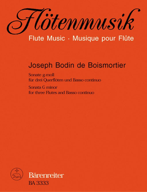 Sonate für drei Flöten (Oboen, Violinen) und Basso continuo g-Moll op. 34/1 玻瓦莫提耶 雙簧管 小提琴 騎熊士版 | 小雅音樂 Hsiaoya Music