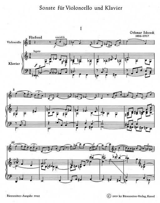 Sonate für Violocello und Klavier (1957) 謝克 大提琴 騎熊士版 | 小雅音樂 Hsiaoya Music