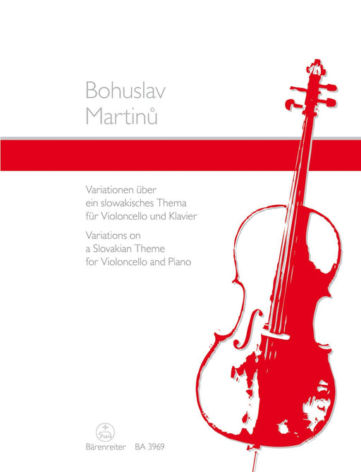 Variations on a Slovakian Theme for Violoncello and Piano (1959) 馬悌努 詠唱調 主題 大提琴 鋼琴 騎熊士版 | 小雅音樂 Hsiaoya Music