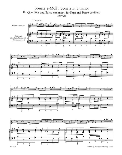 Eleven Sonatas for Flute and Basso Continuo 韓德爾 奏鳴曲 長笛 騎熊士版 | 小雅音樂 Hsiaoya Music