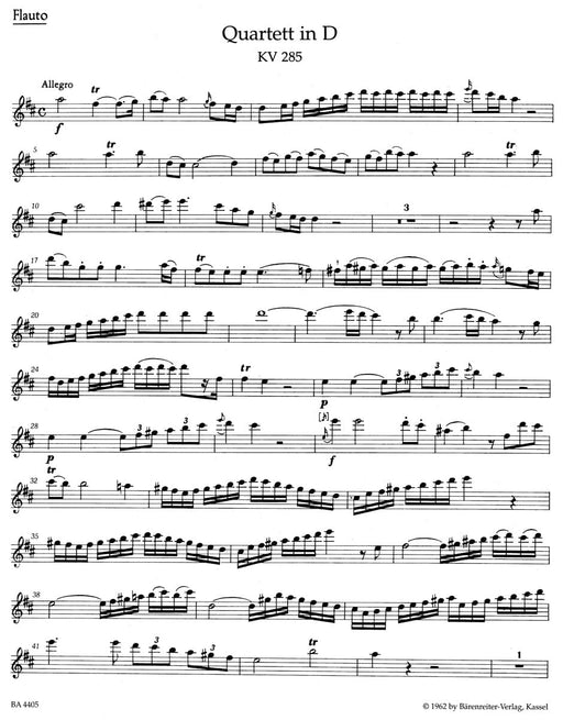 Quartets for Flute, Violin, Viola and Violoncello 莫札特 四重奏 長笛 小提琴 中提琴 大提琴 騎熊士版 | 小雅音樂 Hsiaoya Music