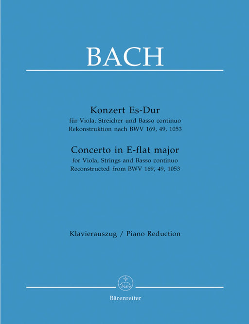 Concerto for Viola, Strings and Bc in E-flat major -Reconstruction after the Cantatas BWV 169 and 49 and the Concerto for Harpsichord in E-flat major BWV 1053- Reconstruction based on BWV 169, 49, 1053 巴赫約翰瑟巴斯提安 協奏曲 中提琴 弦樂 清唱劇 協奏曲 大鍵琴 騎熊士版 | 小雅音樂 Hsiaoya