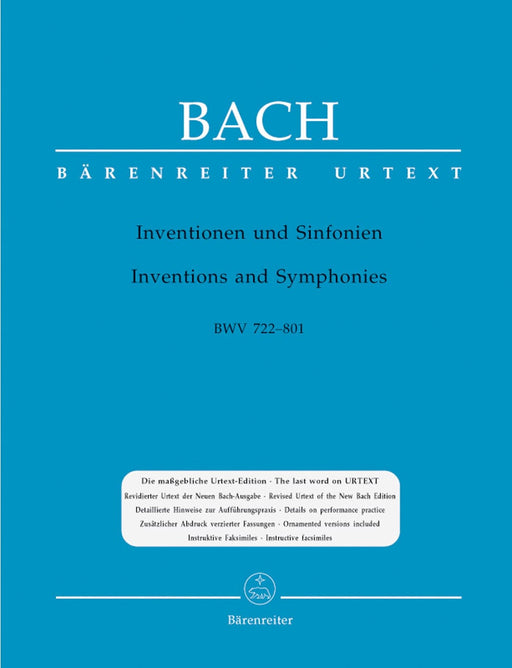 Inventions and Sinfonias BWV 772-801 巴赫約翰瑟巴斯提安 創意曲 交響曲 騎熊士版 | 小雅音樂 Hsiaoya Music