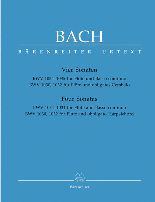 four Sonatas -BWV 1034-1035 for Flute and Basso continuo. BWV 1030, 1032 for Flute and obbligato Harpsichord- BWV 1034-1035 for Flute and Basso continuo. BWV 1030, 1032 for Flute and obbligato Harpsichord 巴赫約翰瑟巴斯提安 奏鳴曲 長笛 大鍵琴 長笛 騎熊士版 | 小雅音樂 Hsiaoya Music