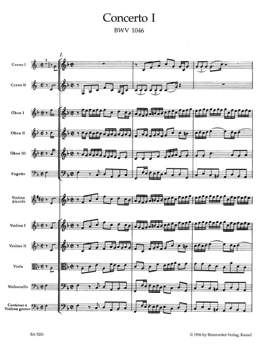 Brandenburg Concerto No. 1 and Original Version "Sinfonia" F major BWV 1046, BWV 1046a 巴赫約翰瑟巴斯提安 布蘭登堡協奏曲 交響曲 騎熊士版 | 小雅音樂 Hsiaoya Music