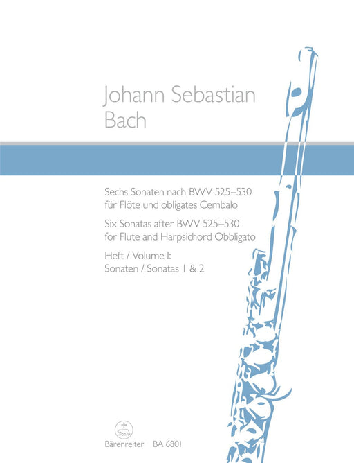 Six Sonatas after BWV 525-530 for Flute and Harpsichord Obbligato -Volume I: Sonatas 1 and 2- 巴赫約翰瑟巴斯提安 奏鳴曲 長笛 大鍵琴 奏鳴曲 騎熊士版 | 小雅音樂 Hsiaoya Music
